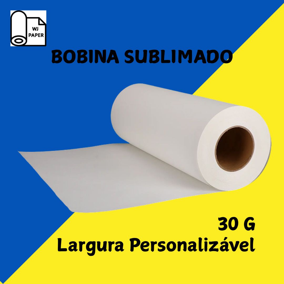 Bobina Sublimado 30 G Largura Personalizavel